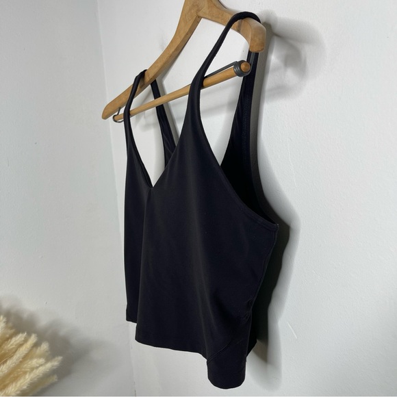 Lululemon Align Tank Top Black Cropped Size 12 Longline Sport Bra - Picture 7 of 13
